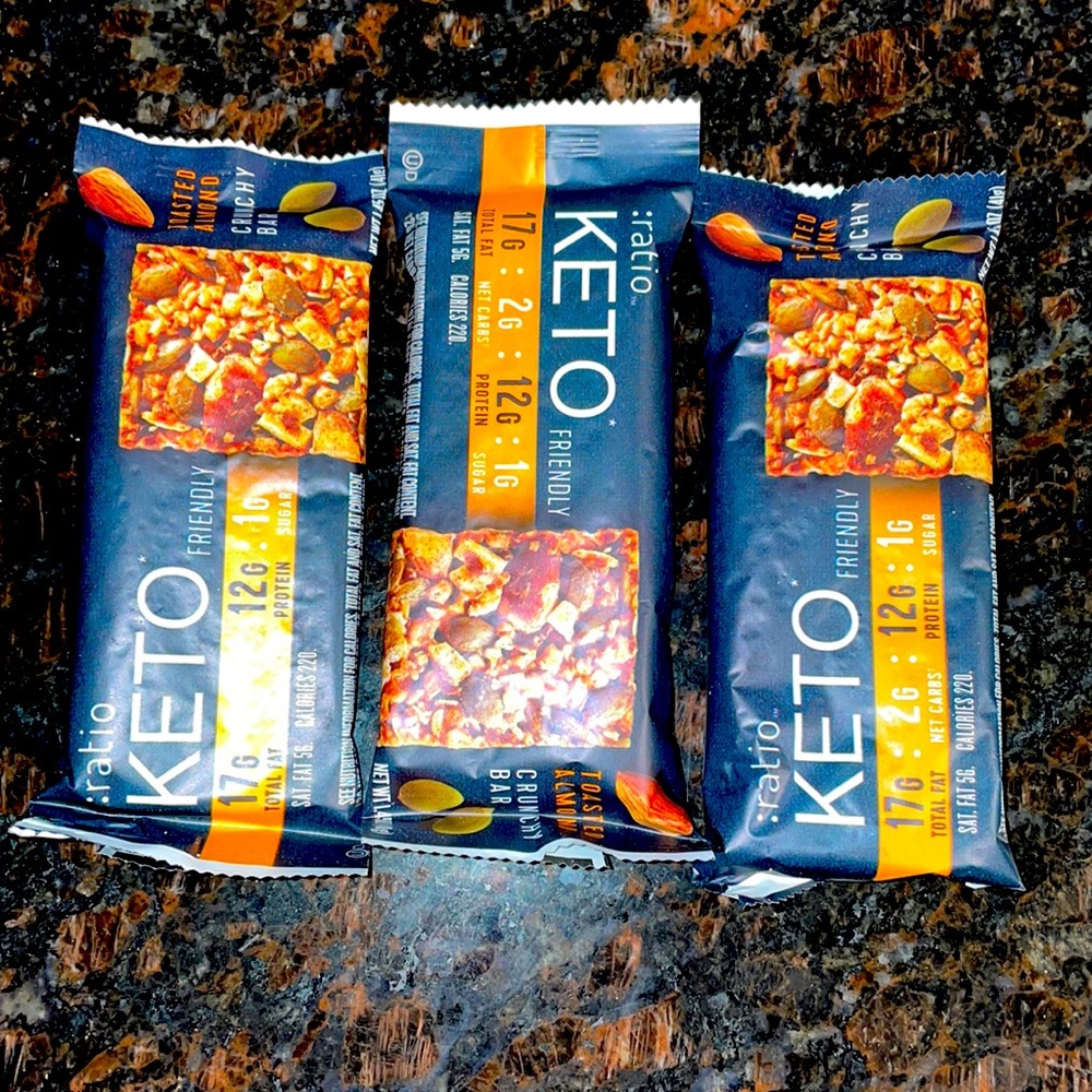 3 individually wrapped ratio toasted almond bars